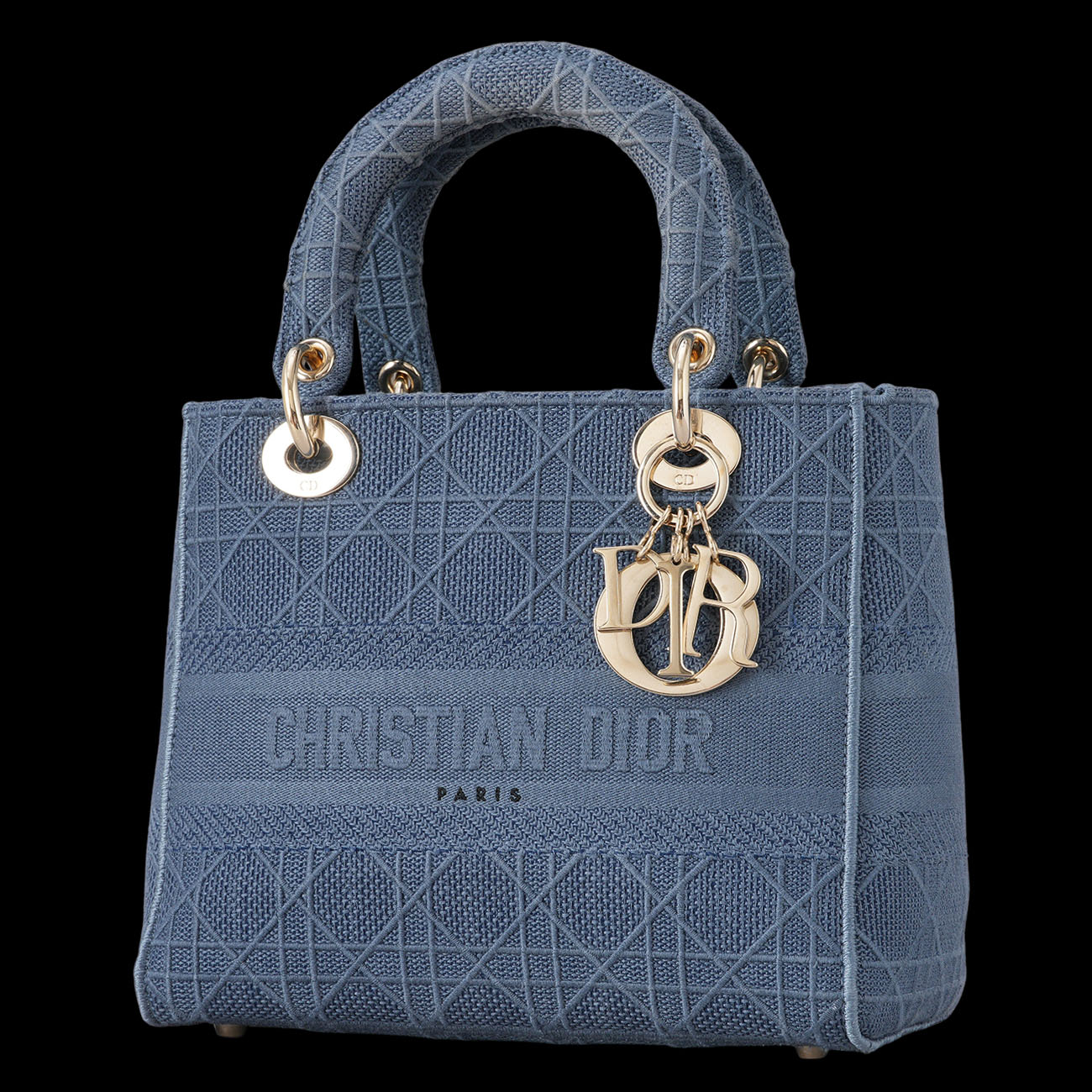 CHRISTIAN DIOR(USED)디올 자수 레이디디올 미디움 백